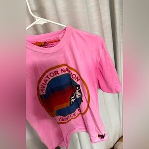 Aviator Nation Pink Graphic Tee